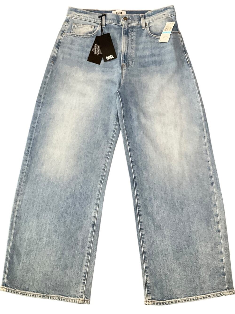 Paige Arellia High Waist Ankle Barrel Jeans Blue Size 31 NWT